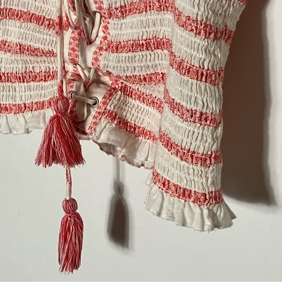 Free People Electric Love Smocked Top Large - Picture 4 of 8